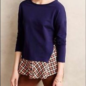 Anthropologie Everleigh mock layered sweatshirt